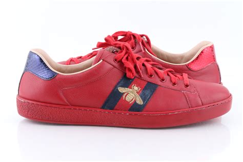 kids red gucci mid top sneakers|red Gucci sneakers women.